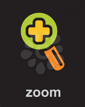 Royalty Free Clipart Image of a Zoom Icon