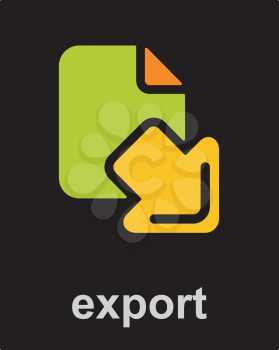 Royalty Free Clipart Image of an Export Icon