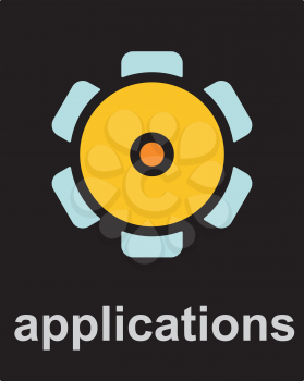 Royalty Free Clipart Image of an Applications Icon