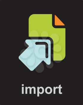 Royalty Free Clipart Image of an Import Icon