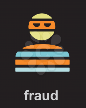 Royalty Free Clipart Image of a Fraud Icon