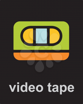 Royalty Free Clipart Image of a Video Tape