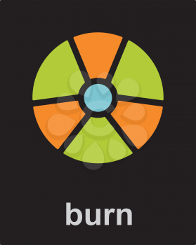 Royalty Free Clipart Image of a Burn Icon