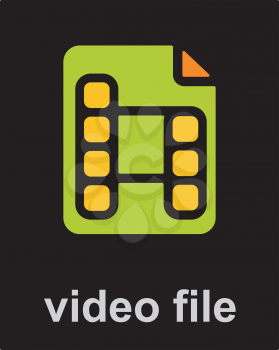 Royalty Free Clipart Image of a Video File