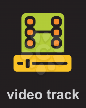Royalty Free Clipart Image of a Video Track