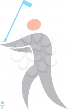 Royalty Free Clipart Image of a Golfer