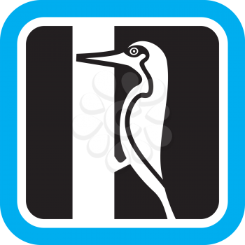 Royalty Free Clipart Image of a Woodpecker