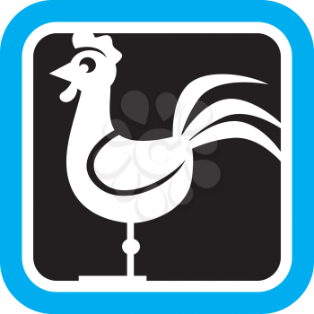 Royalty Free Clipart Image of a Rooster