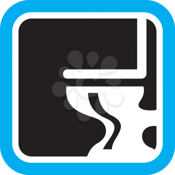 Royalty Free Clipart Image of a Toilet