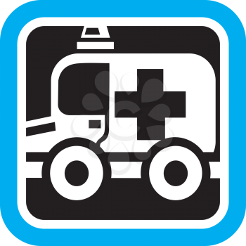 Royalty Free Clipart Image of an Ambulance