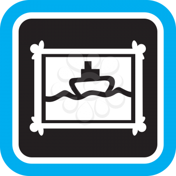 Royalty Free Clipart Image of a Boat Painting
