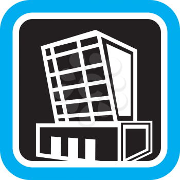 Royalty Free Clipart Image of a Commercial Building