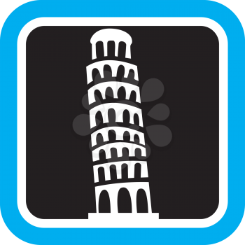 Royalty Free Clipart Image of the Leaning Tower of Pisa