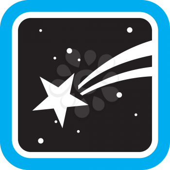 Royalty Free Clipart Image of a Shooting Star