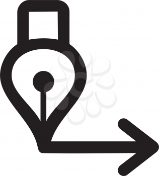Royalty Free Clipart Image of a Fountain Pen Icon