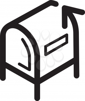 Royalty Free Clipart Image of a Mailbox Icon