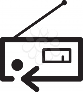 Royalty Free Clipart Image of a Radio Icon