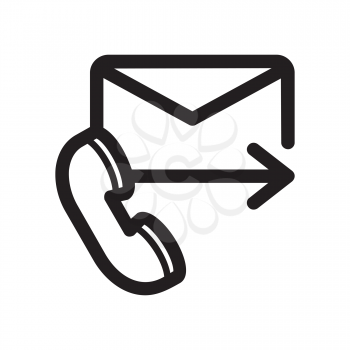Royalty Free Clipart Image of a Receiver and Envelope