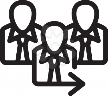 Royalty Free Clipart Image of Three People in Ties