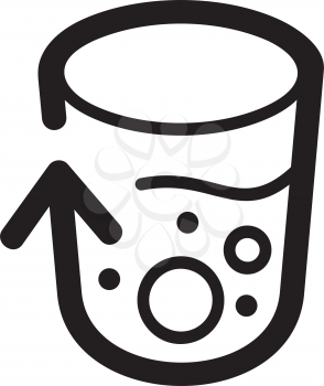 Royalty Free Clipart Image of a Glass of Water Icon