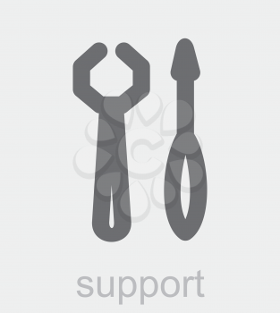 Royalty Free Clipart Image of a Support Icon