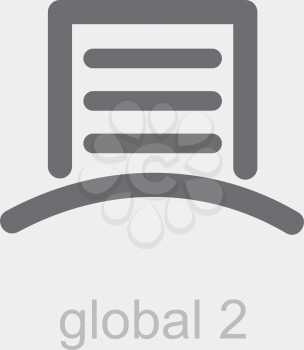 Royalty Free Clipart Image of a Global 2 Icon