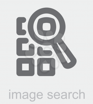 Royalty Free Clipart Image of an Image Search Icon