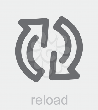 Royalty Free Clipart Image of a Reload Icon