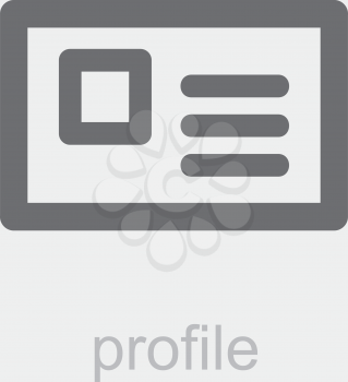 Royalty Free Clipart Image of a Profile Icon