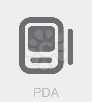 Royalty Free Clipart Image of a PDA Icon