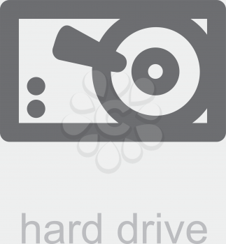 Royalty Free Clipart Image of a Hard Drive icon