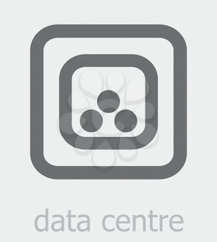 Royalty Free Clipart Image of a Data Centre Icon