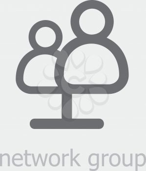 Royalty Free Clipart Image of a Network Group Icon