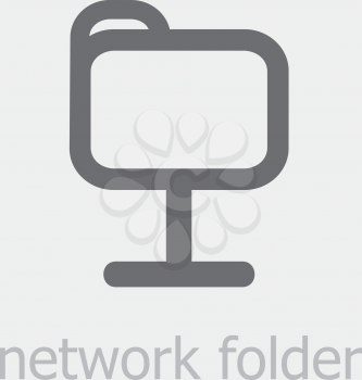 Royalty Free Clipart Image of a Network Folder Icon