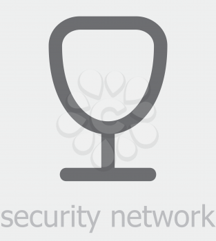 Royalty Free Clipart Image of a Security Network Icon