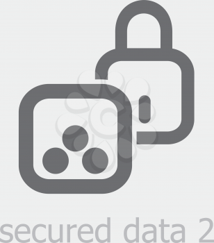 Royalty Free Clipart Image of a Secured Data Icon