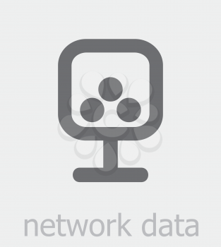 Royalty Free Clipart Image of a Network Data Icon