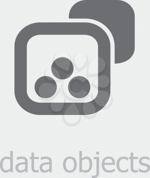 Royalty Free Clipart Image of a Data Object Icon