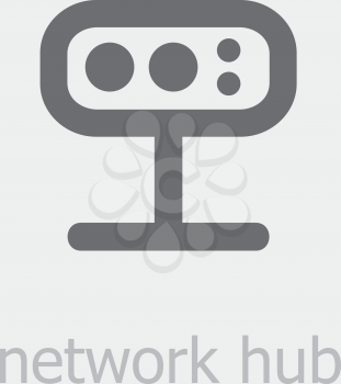 Royalty Free Clipart Image of a Network Hub Icon