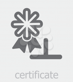 Royalty Free Clipart Image of a Certificate Icon