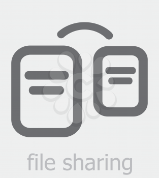 Royalty Free Clipart Image of a File Sharing Icon