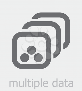 Royalty Free Clipart Image of a Multiple Data Icon