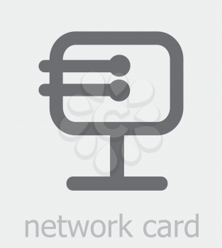 Royalty Free Clipart Image of a Network Card Icon