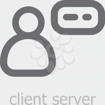 Royalty Free Clipart Image of a Client Server Icon