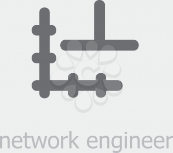 Royalty Free Clipart Image of a Network Engineer Icon