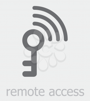 Royalty Free Clipart Image of a Remote Access Icon