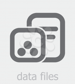 Royalty Free Clipart Image of a Data Files Icon