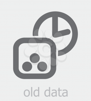 Royalty Free Clipart Image of an Old Data Icon