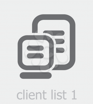 Royalty Free Clipart Image of a Client List Icon