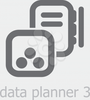 Royalty Free Clipart Image of a Data Planner